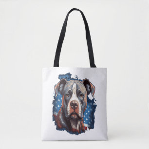 Bolso De Tela TODOS LOS ESTADOUNIDENSES amantes del perro 4