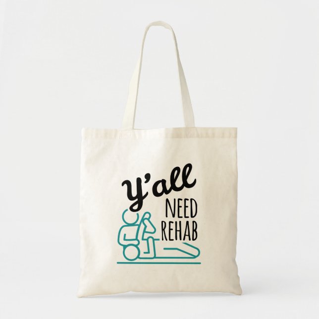 Bolso De Tela Todos necesitan rehabilitación terapia física dive (Frente)