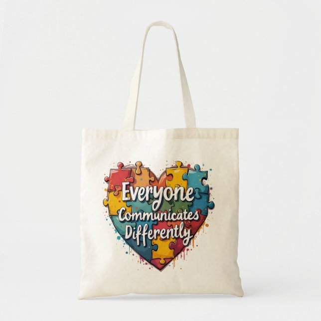 Bolso De Tela Todos se comunican de forma diferente (Frente)