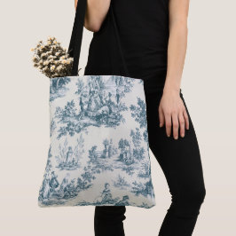 Bolso De Tela Toile de jouy sage verde elegante