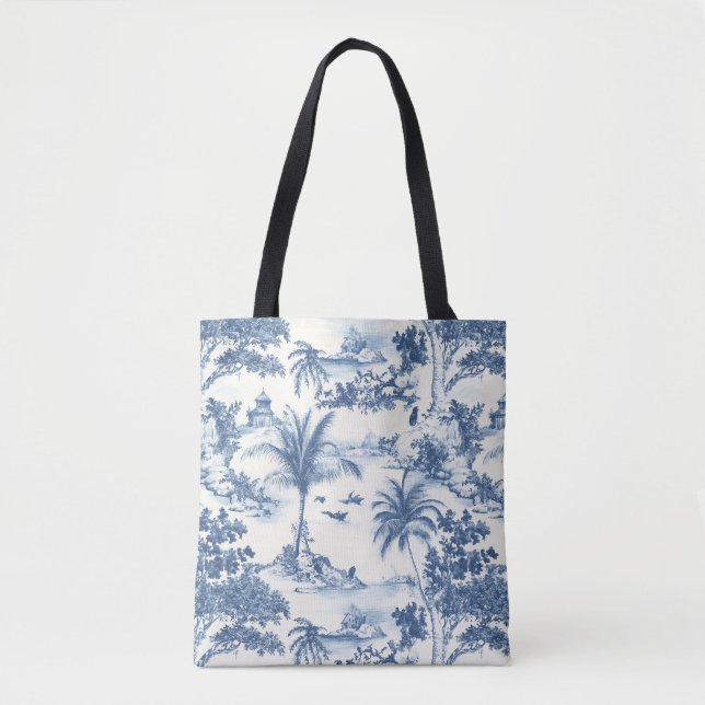 Bolso De Tela Toile Tropical De Jouy (Anverso)