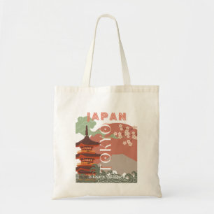 Bolso De Tela Tokio Japón: Arte de viajes, arte de viajes retro