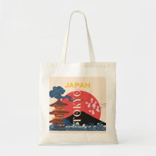 Bolso De Tela Tokio Japón: Arte de viajes, arte de viajes retro
