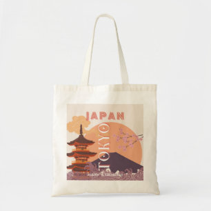 Bolso De Tela Tokio Japón: Arte de viajes, arte de viajes vintag