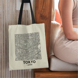 Bolso De Tela Tokyo, Japan City Map Tote Bag