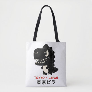 BOLSO DE TELA TOKYO JAPAN GODZILLA TOTE BAGS