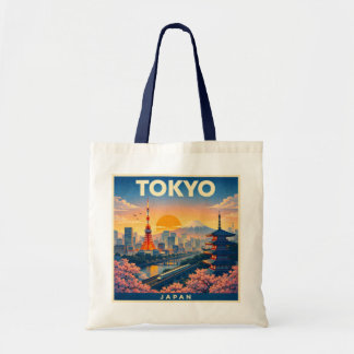 Bolso De Tela Tokyo Japan Travel Poster Tote Bag