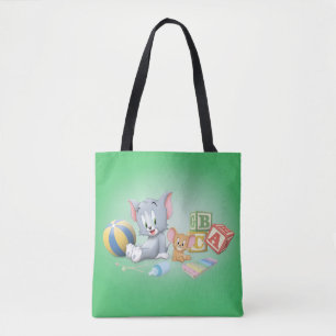 Bolso De Tela Tom infantil y Jerry jugando con juguetes