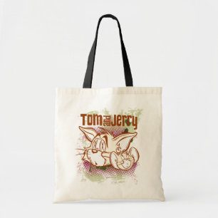 Bolso De Tela Tom y Jerry Brown y verde