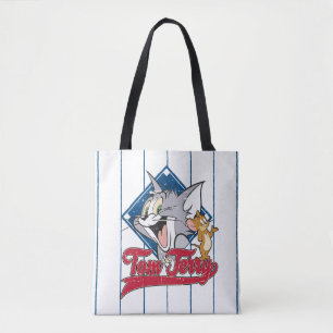 Bolso De Tela Tom Y Jerry   Tom Y Jerry En Diamante De Béisbol