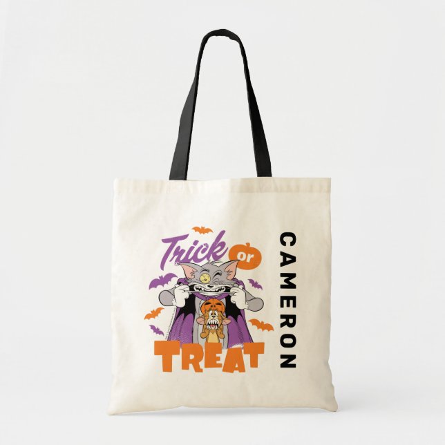 Bolso De Tela Tom y Jerry | Truco o trato (Frente)
