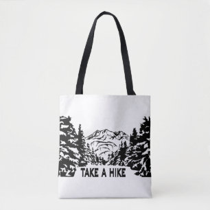 Bolso De Tela Toma una cita de Hike en el paisaje de montaña mon