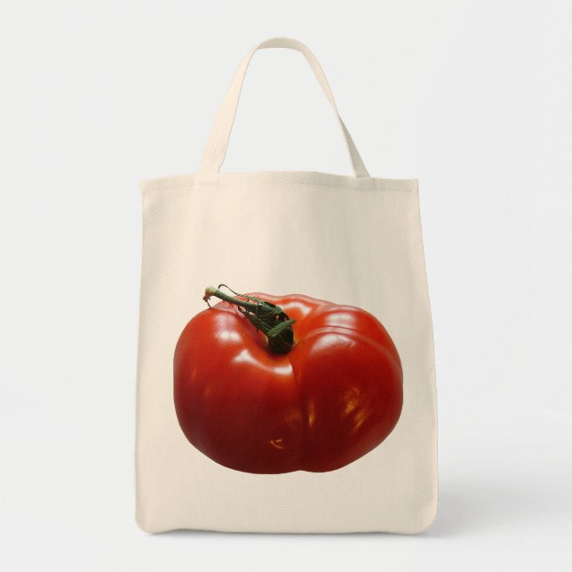 Bolso De Tela Tomate (Frente)