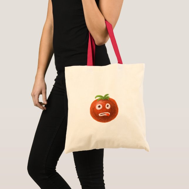 Bolso De Tela Tomate divertido del dibujo animado (Anverso (producto))