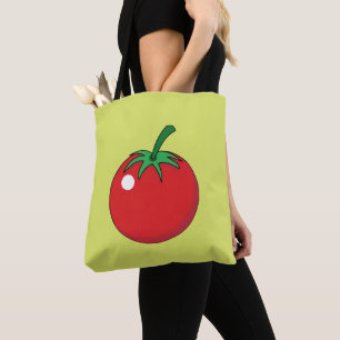 Bolso De Tela Tomate Rojo