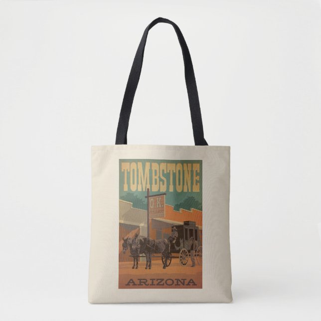 Bolso De Tela Tombstone, Arizona (Anverso)