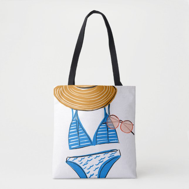 Bolso De Tela Tome el sol - Blue Swimsuit 2 (Anverso)