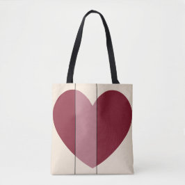 Bolso De Tela Tonos de Corazón Rojo