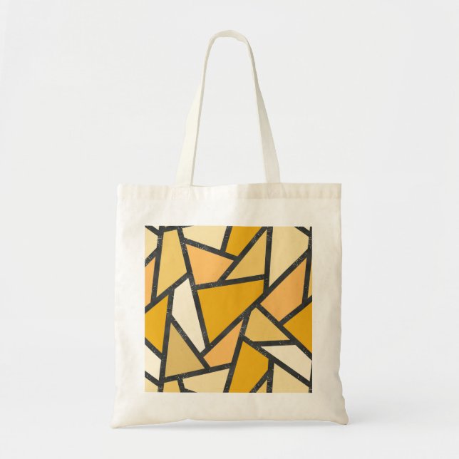 Bolso De Tela Tonos de vidrio manchado amarillo (Frente)