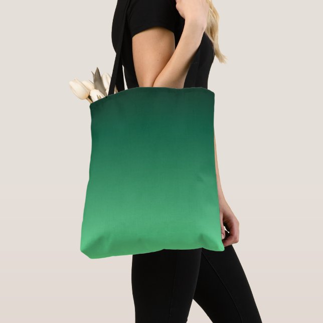 Bolso De Tela Tonos Verde Esmeralda (Detalle)