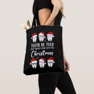 Bolso De Tela TOOTH BE DECIR A Navidades Dentales Floss-ophy