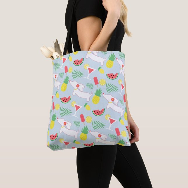 Bolso De Tela Tootie Fruity Dachshund Cutie Beach Bag Doxie (Detalle)