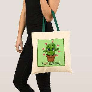Bolso De Tela toque de cactus gracioso esta palabra arte