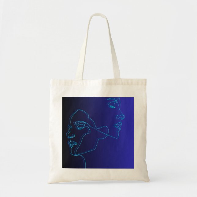 Bolso De Tela Toque de diseño de arte moderno de doble cara (Frente)