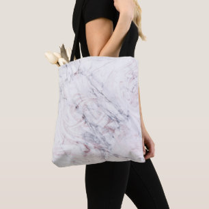 Bolso De Tela Toque de Mármol Gris Blanco Rosa Chic Moderno