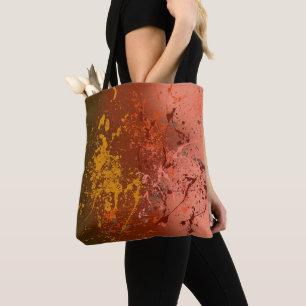Bolso De Tela Torbellino de melocotón: Arte de salpicaduras abst