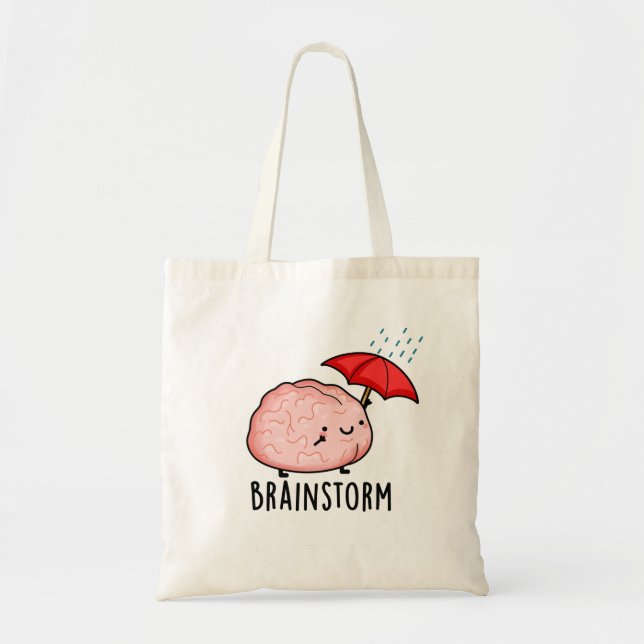 Bolso De Tela Tormenta cerebral divertida Anatomía Pun (Frente)