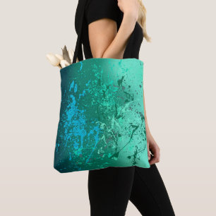 Bolso De Tela Tormenta de menta Arte abstracto salpicado