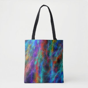 Bolso De Tela Tormenta relámpago arcoiris