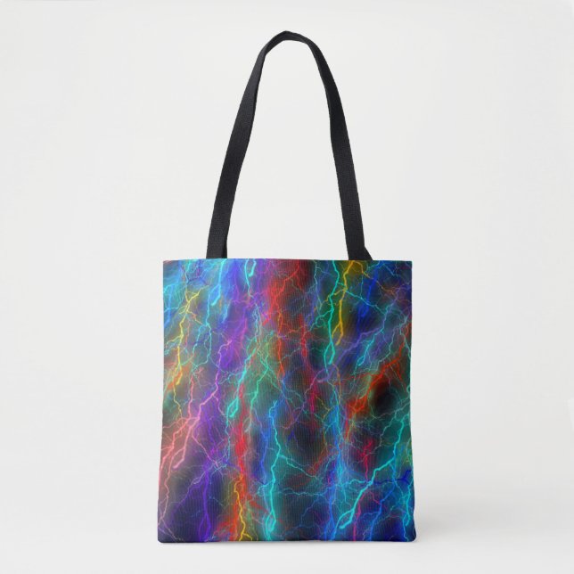 Bolso De Tela Tormenta relámpago arcoiris (Anverso)