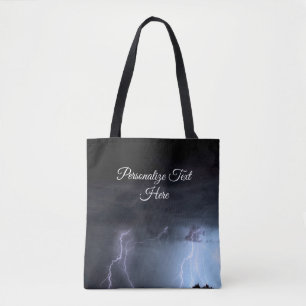 Bolso De Tela Tormenta relámpago de tormenta
