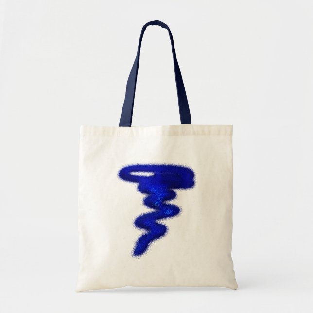 Bolso De Tela Tornado Azul (Frente)