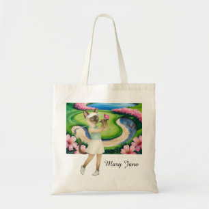 Bolso De Tela Torneo de mujeres de golf para amantes de gatos si
