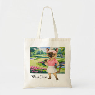 Bolso De Tela Torneo de mujeres de golf para amantes de gatos si