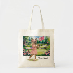Bolso De Tela Torneo de mujeres de golf para amantes de gatos si