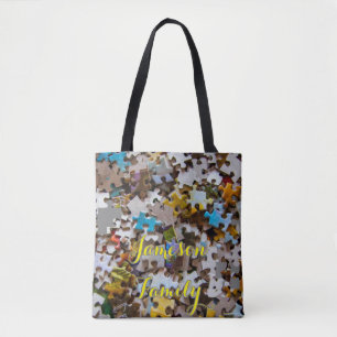 Bolso De Tela Torneo de Torneo de Piezas de Familia Puzzle
