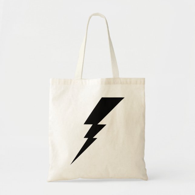 Bolso De Tela Tornillo relámpago negro (Frente)