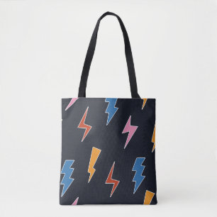 Bolso De Tela Tornillos roscados sin soldadura, relámpagos dibuj
