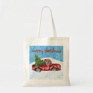 Bolso De Tela Toro en el Tote de los Navidades de Camión Rojo Re
