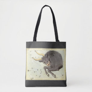 Bolso De Tela Toro Tauro, Espejo de Urania de constelación vinta