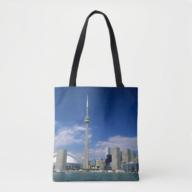 Bolso De Tela Torre CN y Skydome en Toronto, Ontario (Anverso)