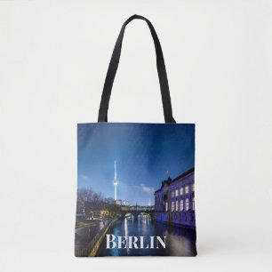 Bolso De Tela Torre de televisión e isla de museo en Berlín, Ale