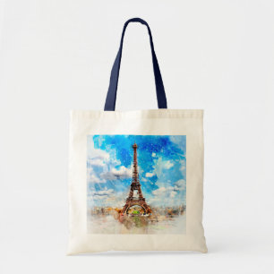 Bolso De Tela Torre Eiffel