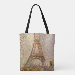 Bolso De Tela Torre Eiffel de Georges Seurat, Arte Antiguo Fino