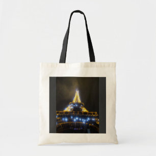 Bolso De Tela Torre Eiffel de noche
