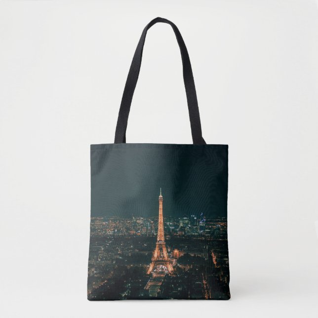 BOLSO DE TELA TORRE EIFFEL DE NOCHE (Anverso)